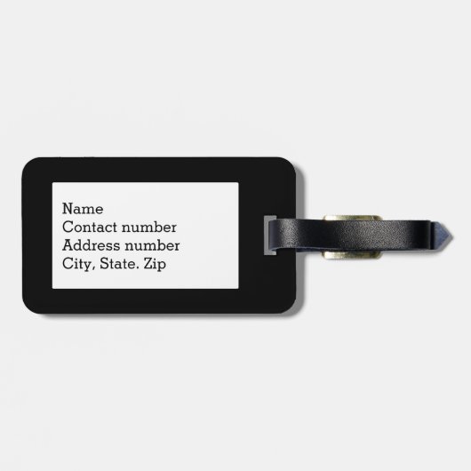 警察の妻の薄いブルーラインばら色の名前をカスタムする ラゲッジタグ (裏面横)