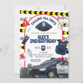 警察の子の誕生日パーティーの招待状 招待状 (正面)