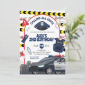 警察の子の誕生日パーティーの招待状 招待状 (スタンド正面)