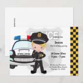 警察の子供たちのパーティー 招待状 (正面/裏面)