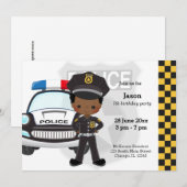 警察の子供たちのパーティー 招待状 (正面/裏面)