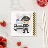 警察の子供パーティー スタンダードカクテルナプキン (インサイチュ)