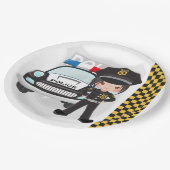 警察の子供パーティー ペーパープレート (アングル)