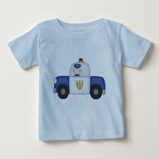 警察の巡洋艦のTシャツおよびギフト ベビーTシャツ (正面)