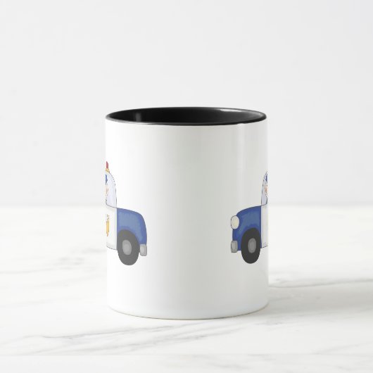 警察の巡洋艦のTシャツおよびギフト マグカップ (中央)