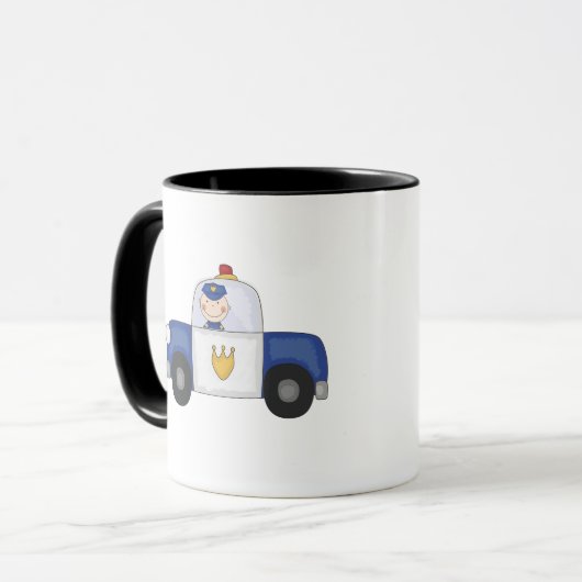 警察の巡洋艦のTシャツおよびギフト マグカップ (正面左)