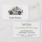 警察の巡洋艦車の警察官車 名刺 (正面/裏面)