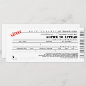 警察の引用groomsman花婿介添人おもしろい提案 招待状 (正面/裏面)