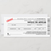 警察の引用groomsman花婿介添人おもしろい提案 招待状 (正面)