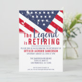 警察の引退に伴う愛国心のあるアメリカ国旗 招待状 (スタンド正面)