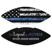 警察の引退シンブルーラインアメリカ国旗 アメリカンフットボール (パネル)