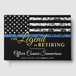 警察の引退シンブルーラインアメリカ国旗 ゲストブック