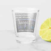 警察の引退シンブルーラインアメリカ国旗 ショットグラス (裏面)