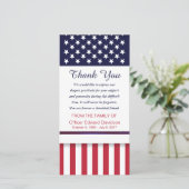 警察の悔やみや弔慰は旗の薄いブルーライン感謝していしています サンキューカード (スタンド正面)