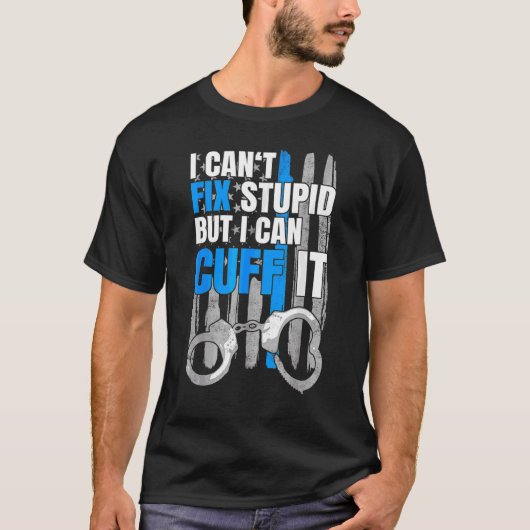 警察の手錠の警察法執行部1 Tシャツ (正面)