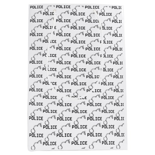 警察の手錠 ミディアムペーパーバッグ (正面)