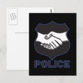 警察の握手 ポストカード (正面/裏面)