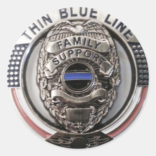 警察の支援 ラウンドシール (正面)