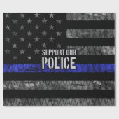 警察の旗を支動揺して援 ラッピングペーパー (フラット)