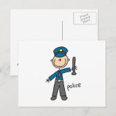 警察の棒人間 ポストカード (正面/裏面)