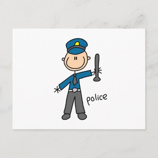 警察の棒人間 ポストカード (正面)