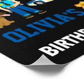 警察の歓迎パーティーの署名ガール警察官 ポスター (角)