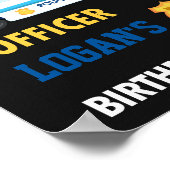 警察の歓迎パーティーサイン警察パーティーポスター ポスター (角)