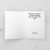 警察の法執行アイコンクリスマスカード シーズンカード (内部)