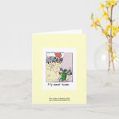 警察の漫画フライスワットチームのグリーティングカード カード (黄色い花)