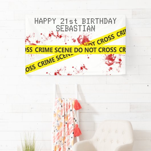 警察の犯罪現場のテーパーソナライズされたプ 横断幕 (インサイチュ)