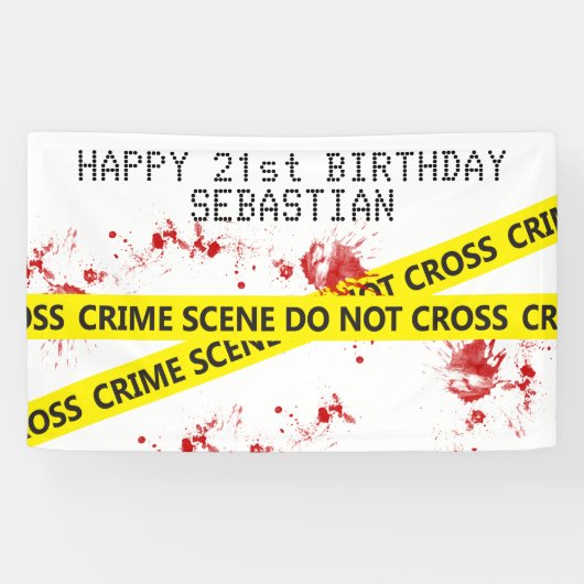 警察の犯罪現場のテーパーソナライズされたプ 横断幕 (横)