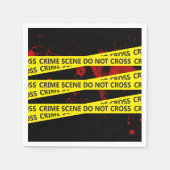 警察の犯罪現場テープ スタンダードカクテルナプキン (正面)