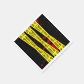 警察の犯罪現場テープ スタンダードカクテルナプキン (角)