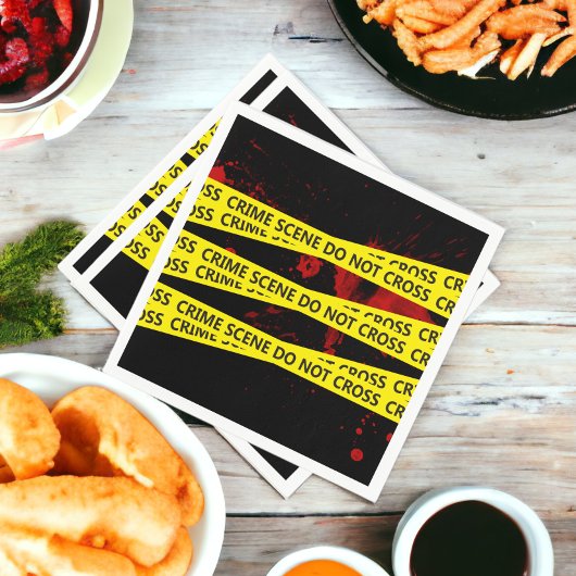 警察の犯罪現場テープ スタンダードカクテルナプキン