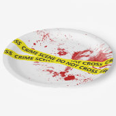 警察の犯罪現場テープ ペーパープレート (アングル)