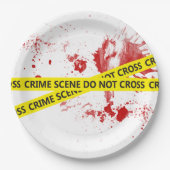 警察の犯罪現場テープ ペーパープレート (正面)