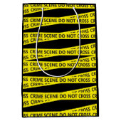 警察の犯罪現場テープ ミディアムペーパーバッグ (正面)