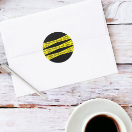 警察の犯罪現場テープ ラウンドシール