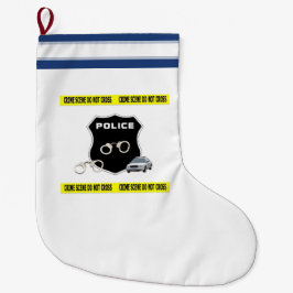 警察の犯罪現場 ラージクリスマスストッキング