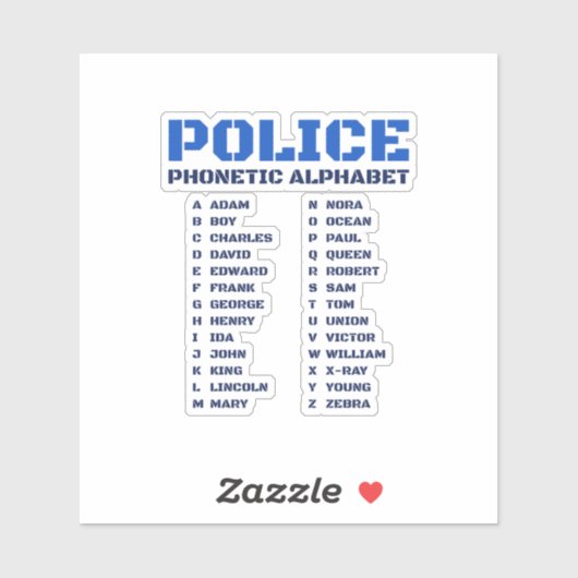 警察の発音記号 シール (シート)