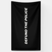 警察の白黒タイポグラフィを取り消すモダン 横断幕 (縦)