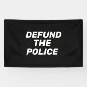 警察の白黒モダンタイポグラフィ 横断幕 (横)