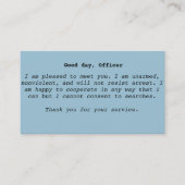 警察の相互作用カード 名刺 (正面)