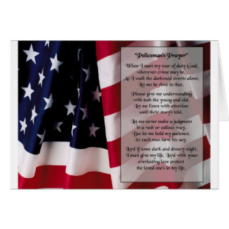 警察の祈りの言葉の黒のプリント