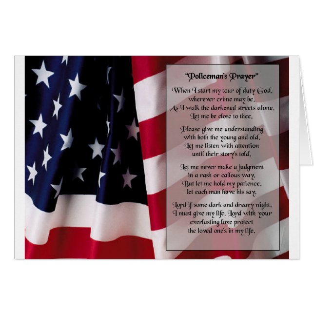 警察の祈りの言葉の黒のプリント (正面横)