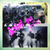 警察の窓にしがみつく資金を取り除く ウィンドウサイン (シート3)