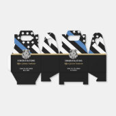 警察の細いブルーラインの退職祝い フェイバーボックス (折り畳みなし)