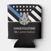 警察の細いブルーラインの退職祝い 缶クーラー (裏面)