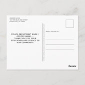 警察の細いブルーラインアメリカ国旗ありがとう ポストカード (裏面)