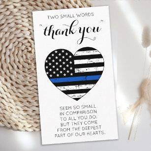 警察の細いブルーラインアメリカ国旗ありがとう 名刺